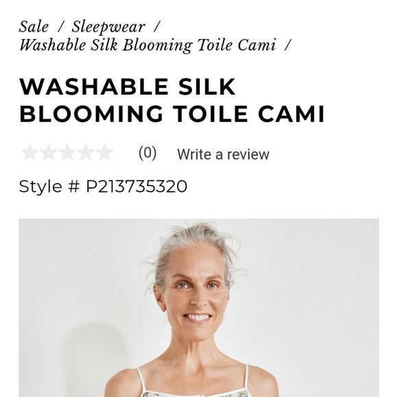 Talbots Washable Silk Camisole (Haven Well Within) EUC - Picture 6 of 6